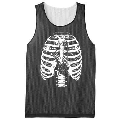 Mechanic Car Engineer Skeleton Mechanics Mesh Reversible Basketball Jersey Tank