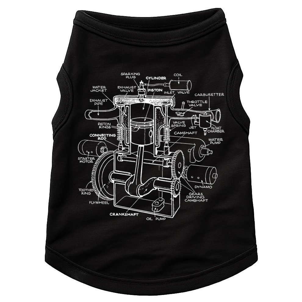 Mechanics Car Engine Pieces Cars Lovers Muscle Cars Gift Doggie Tank