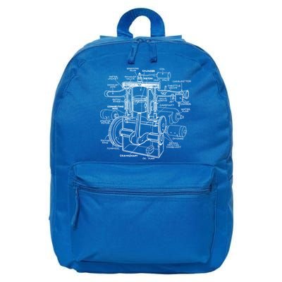 Mechanics Car Engine Pieces Cars Lovers Muscle Cars Gift 16 in Basic Backpack