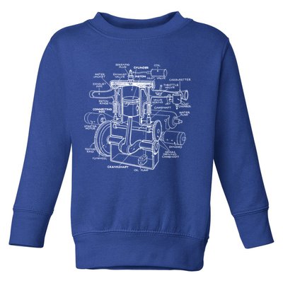 Mechanics Car Engine Pieces Cars Lovers Muscle Cars Gift Toddler Sweatshirt