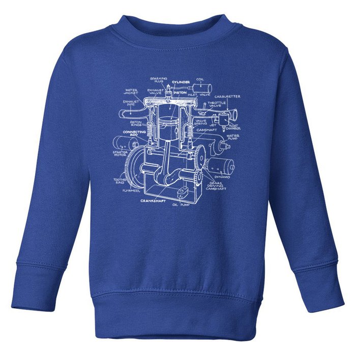 Mechanics Car Engine Pieces Cars Lovers Muscle Cars Gift Toddler Sweatshirt