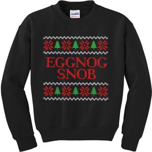 Merry Christmas Eggnog Snob Kids Sweatshirt