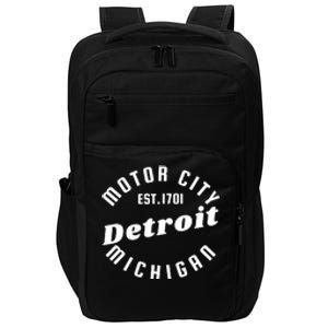 Motor City Est 1701 Detroit Michigan Impact Tech Backpack