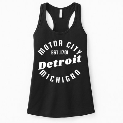 Motor City Est 1701 Detroit Michigan Womens Tank Top