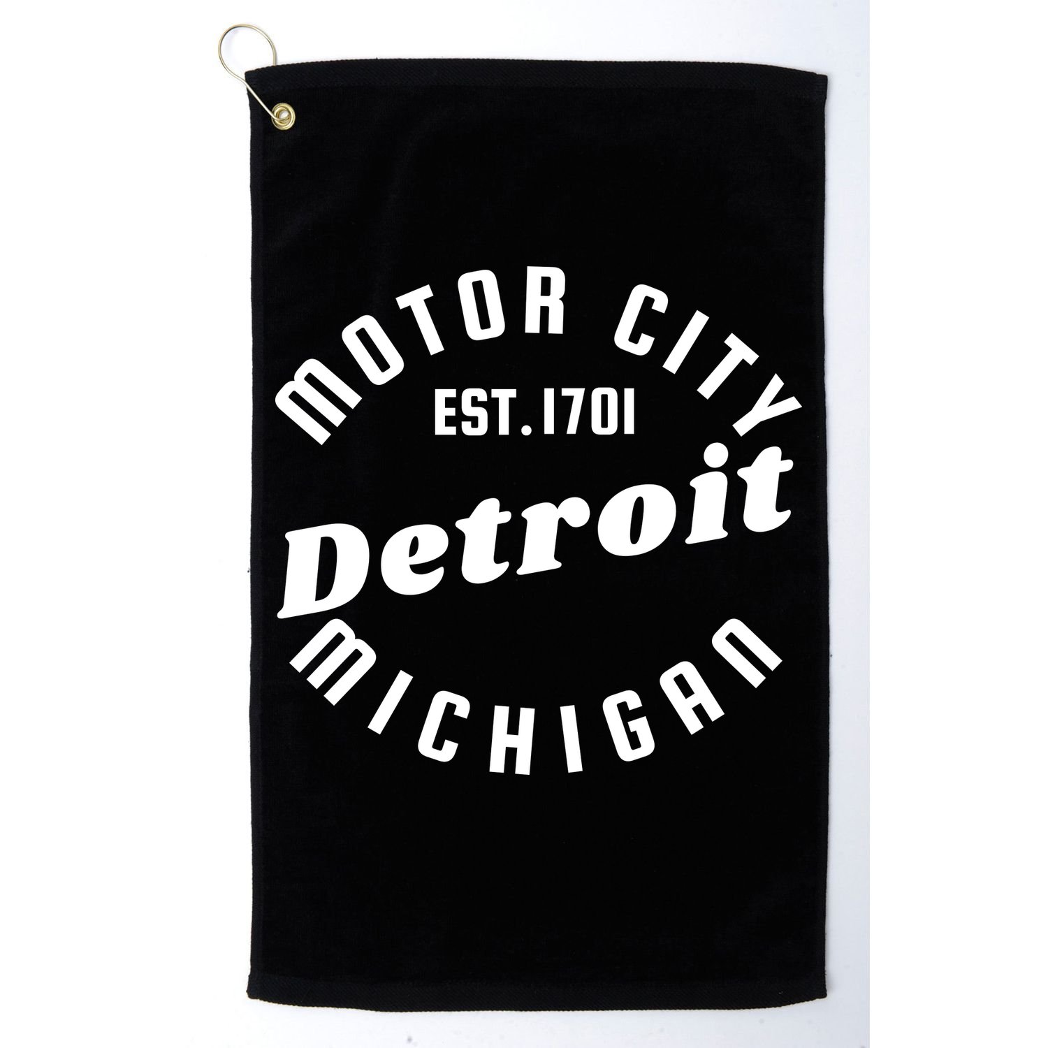 Motor City Est 1701 Detroit Michigan Golf Towel