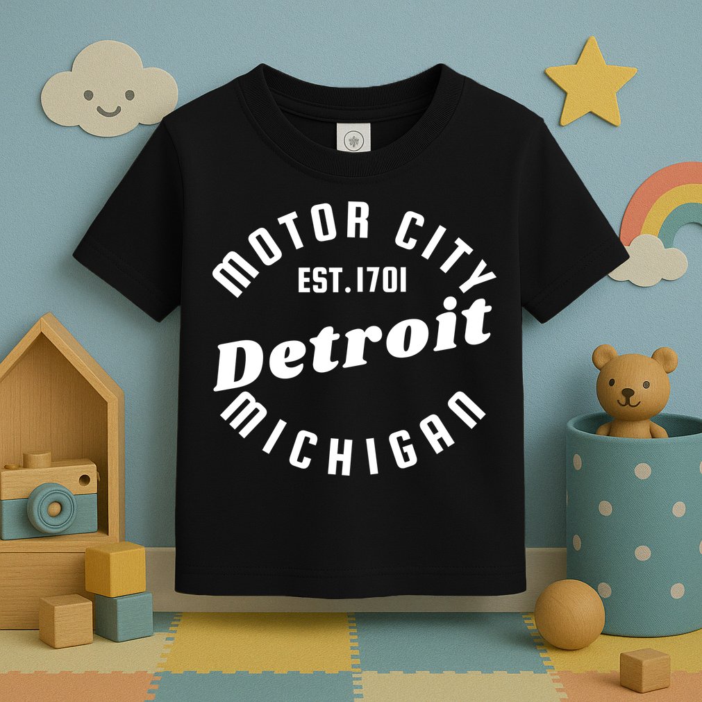 Motor City Est 1701 Detroit Michigan Toddler T-Shirt