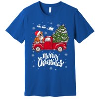 Merry Christmas English Bulldog Santa Red Truck Xmas Tree Gift Premium T-Shirt