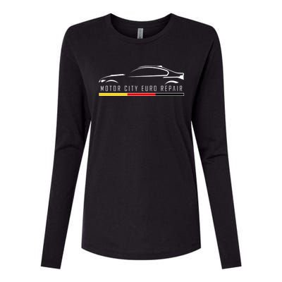 Motor City Euro Repair Womens Cotton Relaxed Long Sleeve T-Shirt