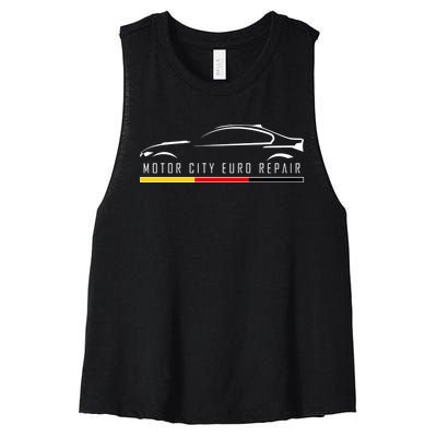 Motor City Euro Repair Women's Racerback Cropped Tank