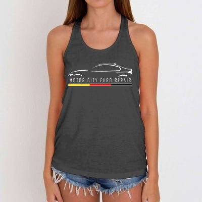 Motor City Euro Repair Women's Knotted Racerback Tank