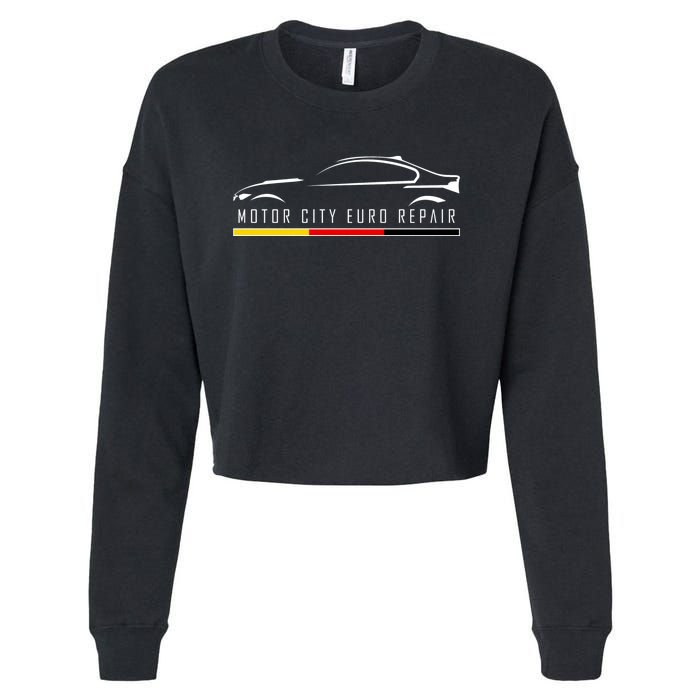 Motor City Euro Repair Cropped Pullover Crew