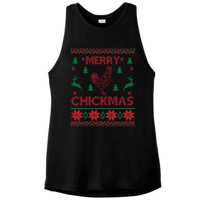 Merry Chickmas Egg Chicken Cool Hilarious Xcute Giftmas Gift Cute Gift Ladies PosiCharge Tri-Blend Wicking Tank