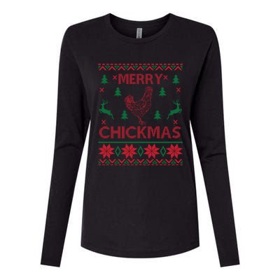 Merry Chickmas Egg Chicken Cool Hilarious Xcute Giftmas Gift Cute Gift Womens Cotton Relaxed Long Sleeve T-Shirt