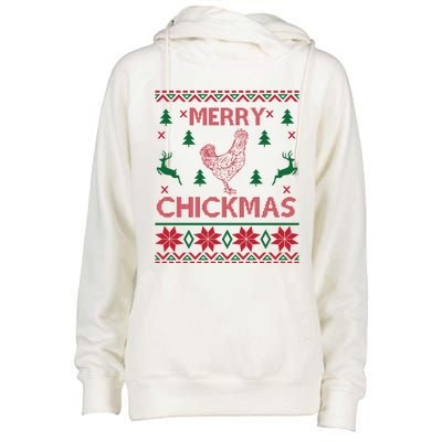 Merry Chickmas Egg Chicken Cool Hilarious Xcute Giftmas Gift Cute Gift Womens Funnel Neck Pullover Hood