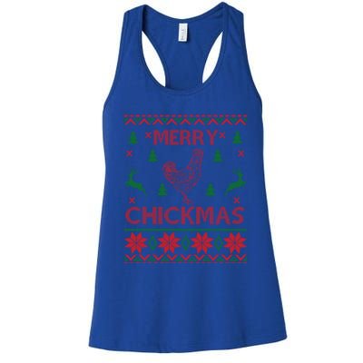 Merry Chickmas Egg Chicken Cool Hilarious Xcute Giftmas Gift Cute Gift Women's Racerback Tank