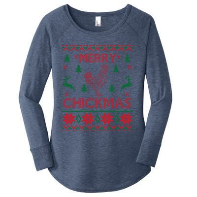 Merry Chickmas Egg Chicken Cool Hilarious Xcute Giftmas Gift Cute Gift Women's Perfect Tri Tunic Long Sleeve Shirt