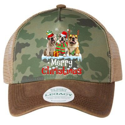 Merry Christmas English Bulldog Dog Squad Santa Dog Xmas Gift Legacy Tie Dye Trucker Hat