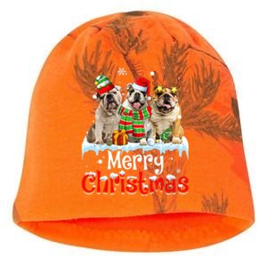 Merry Christmas English Bulldog Dog Squad Santa Dog Xmas Gift Kati - Camo Knit Beanie