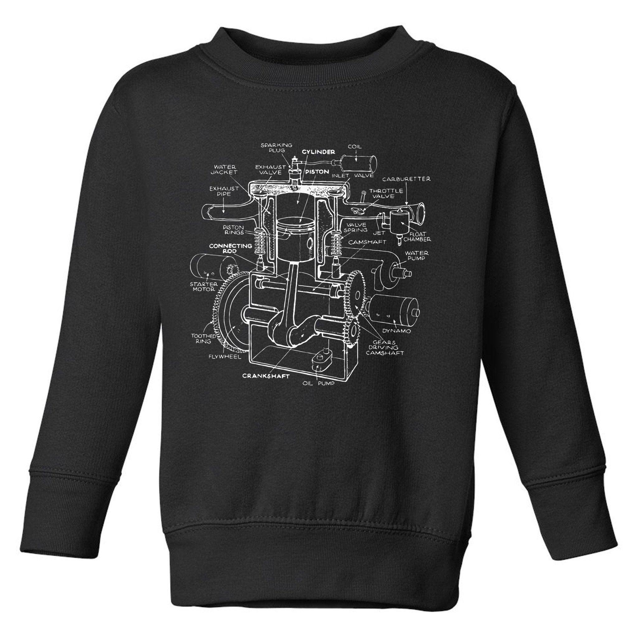Mechanics Car Engine Pieces Cars Lovers Muscle Cars Toddler Sweatshirt