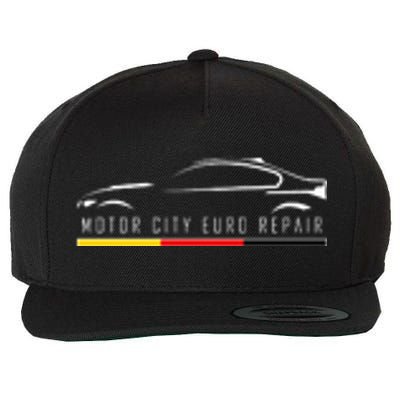 Motor City Euro Front And Back Wool Snapback Cap