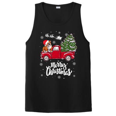 Merry Christmas English Bulldog Santa Red Truck Xmas Tree Gift PosiCharge Competitor Tank