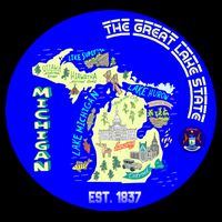 Michigan Circle Emblem The Great Lake State Backpack
