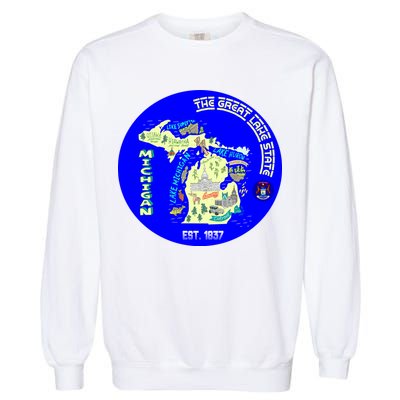 Michigan Circle Emblem The Great Lake State Garment-Dyed Sweatshirt