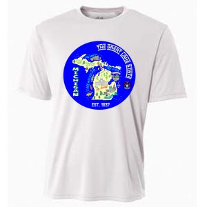 Michigan Circle Emblem The Great Lake State Cooling Performance Crew T-Shirt