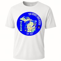 Michigan Circle Emblem The Great Lake State Cooling Performance Crew T-Shirt