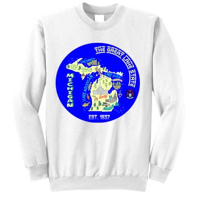 Michigan Circle Emblem The Great Lake State Sweatshirt