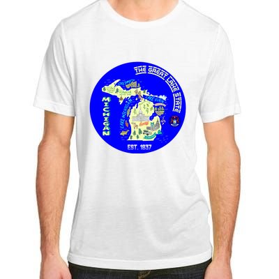 Michigan Circle Emblem The Great Lake State Adult ChromaSoft Performance T-Shirt