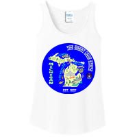 Michigan Circle Emblem The Great Lake State Ladies Essential Tank