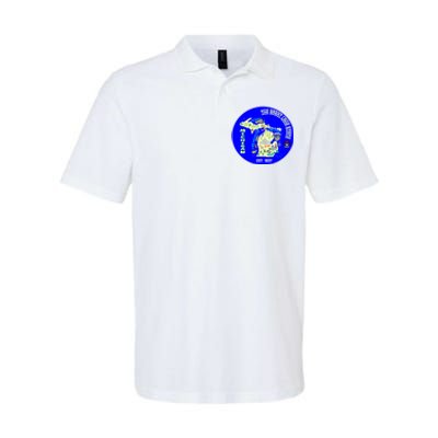 Michigan Circle Emblem The Great Lake State Softstyle Adult Sport Polo