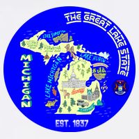 Michigan Circle Emblem The Great Lake State Poster