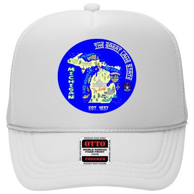 Michigan Circle Emblem The Great Lake State Trucker Hat