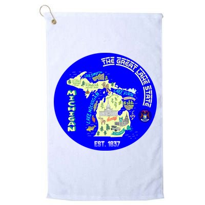 Michigan Circle Emblem The Great Lake State Golf Towel