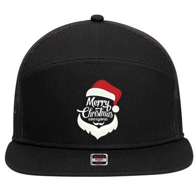 Merry Christmas Everyone 7 Panel Mesh Trucker Snapback Hat