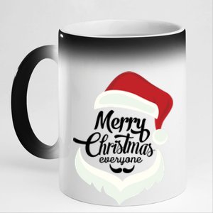 Merry Christmas Everyone 11oz Black Color Changing Mug