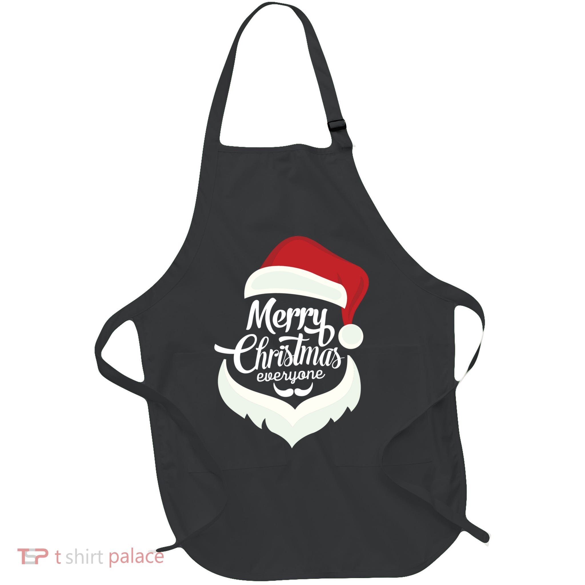 Merry Christmas Everyone Full-Length Apron With Pockets