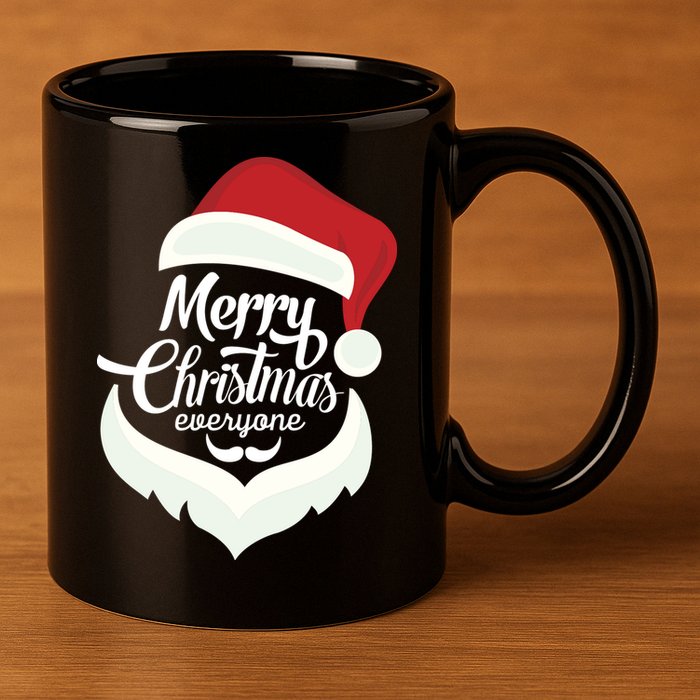 Merry Christmas Everyone 11oz C Handle Ceramic Mug