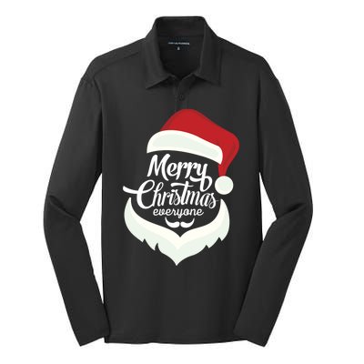 Merry Christmas Everyone Silk Touch Performance Long Sleeve Polo