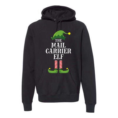 Mail Carrier Elf Matching Family Group Christmas Party Pj Premium Hoodie