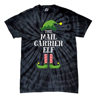 Mail Carrier Elf Matching Family Group Christmas Party Pj Tie-Dye T-Shirt