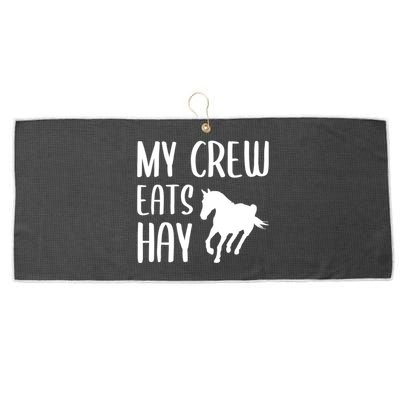 My Crew Eats Hay Horse Horseback Riding Meaningful Gift Large Microfiber Waffle Golf Towel