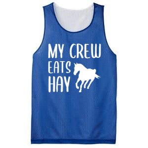 My Crew Eats Hay Horse Horseback Riding Meaningful Gift Mesh Reversible Basketball Jersey Tank