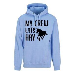 My Crew Eats Hay Horse Horseback Riding Meaningful Gift Unisex Surf Hoodie