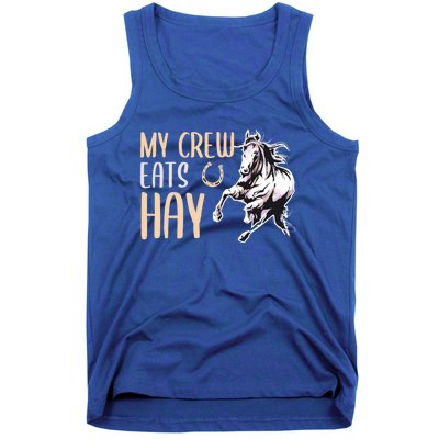 My Crew Eats Hay Horse Horseback Riding Gift Tank Top