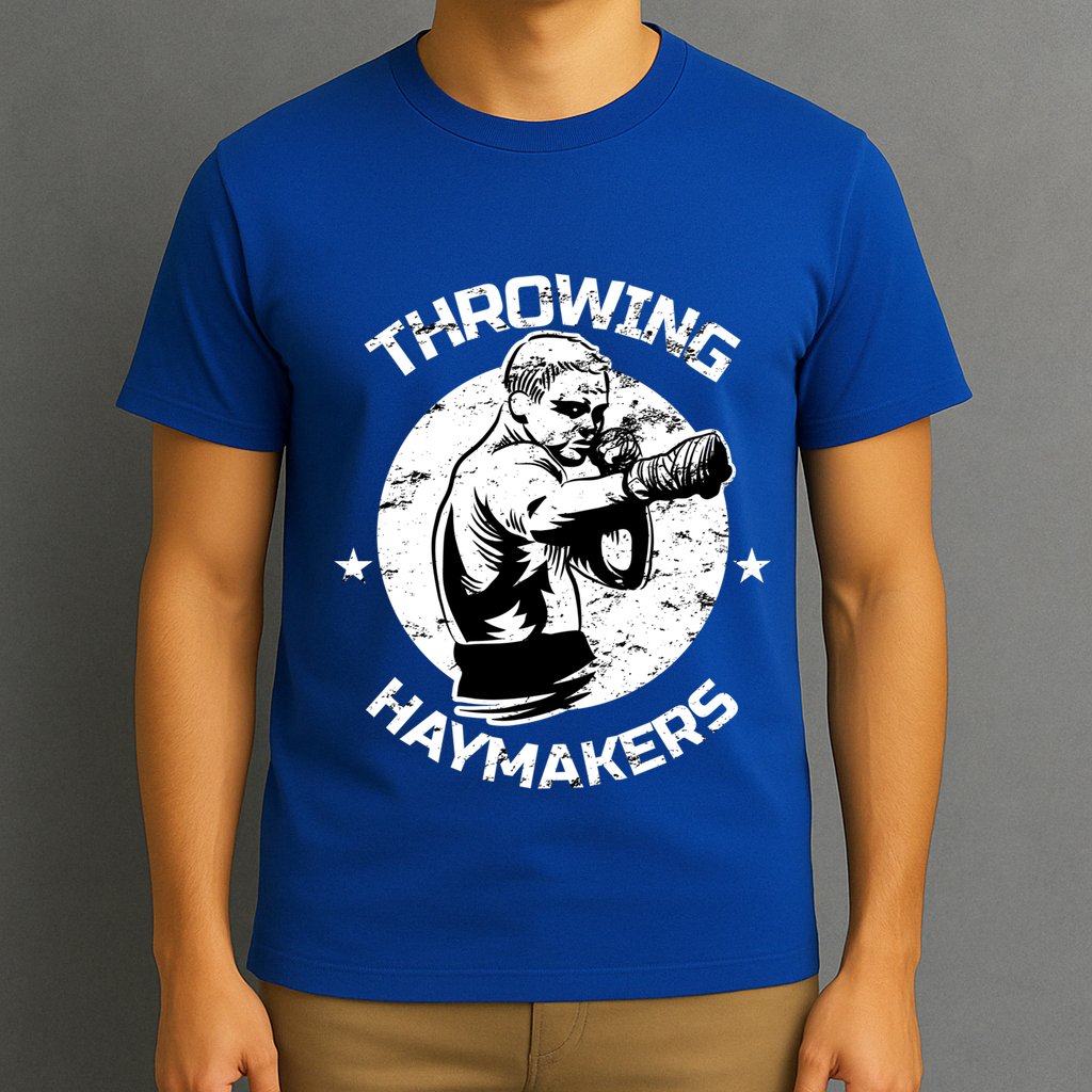Mma Cage Fighter Throwing Haymakers Mixed Martial Arts Gift T-Shirt
