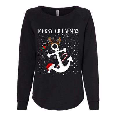 Merry Cruisemas Funny Cruise Ship Matching Family Christmas Cool Gift Womens California Wash Sweatshirt