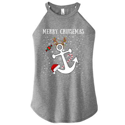 Merry Cruisemas Funny Cruise Ship Matching Family Christmas Cool Gift Women’s Perfect Tri Rocker Tank